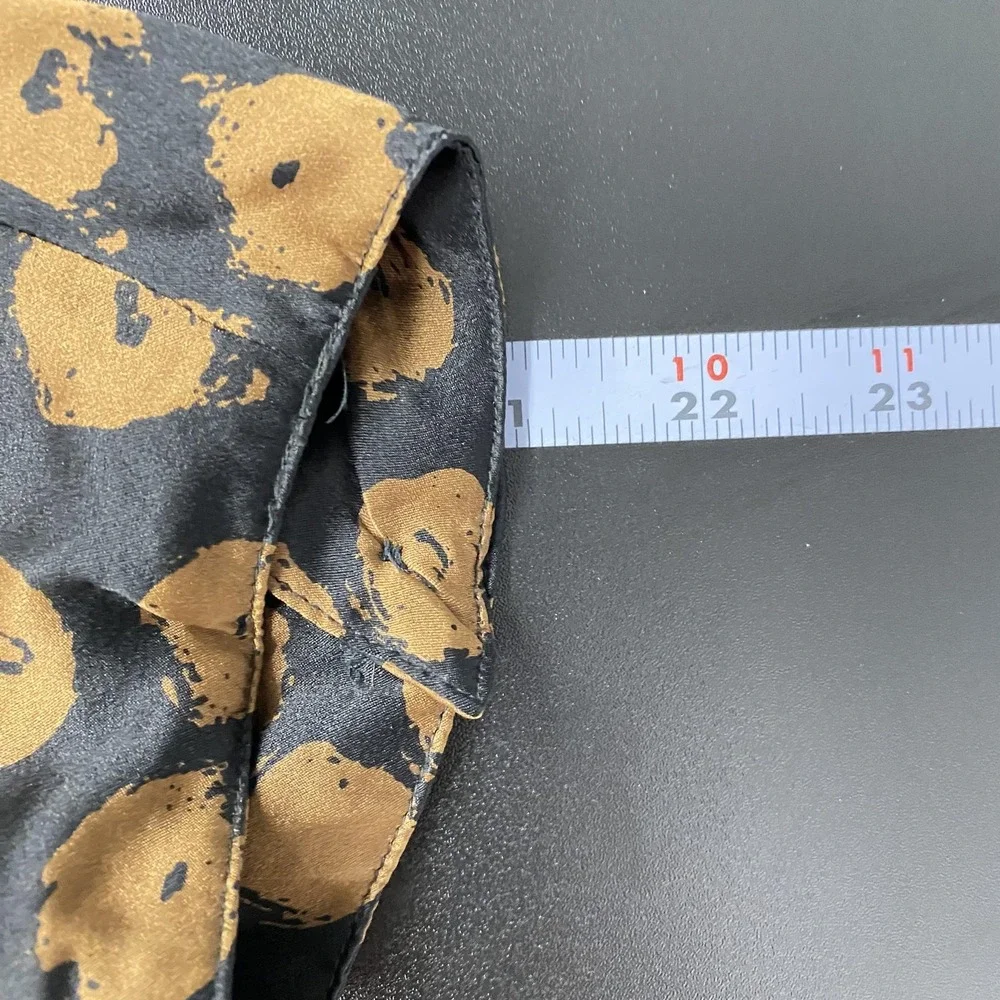 Vintage Richard Warren Neiman Marcus Blouse Womens 8 Black Silk Polka Dot Print - Picture 11 of 13